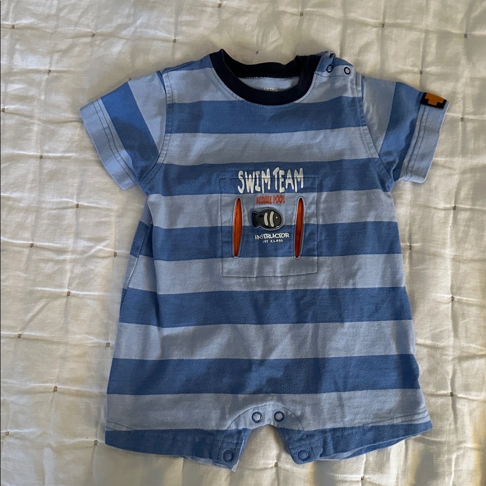8 piece 12mo. Baby Boy Clothes Aquatic Theme (041) - Picture 8 of 16
